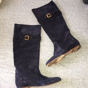 Chloe Navy Suede Paddington Boot